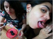 Horny Wife Blowjob and Eating Cum